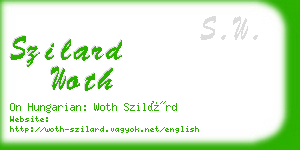 szilard woth business card